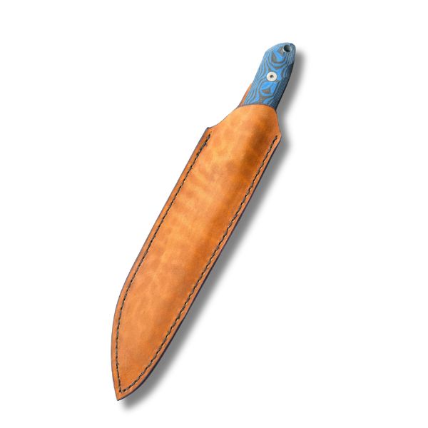 Custom Knife - Fixed Blade - Blue/Black G10