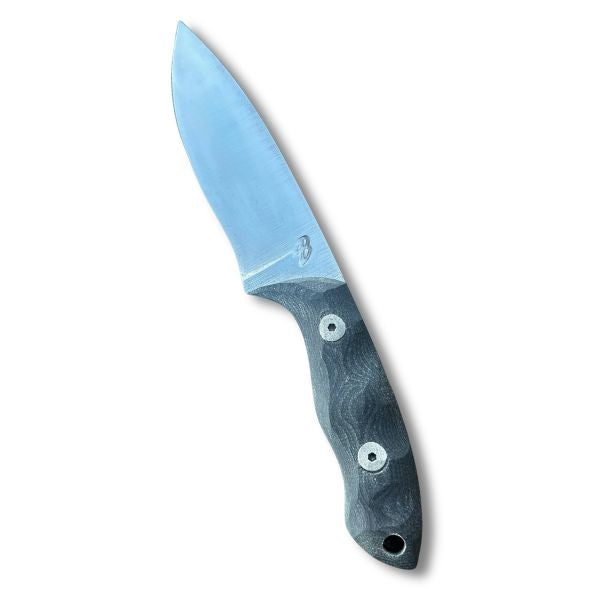 Mini Snake River Custom Knife - Black G10 - 1095 Steel
