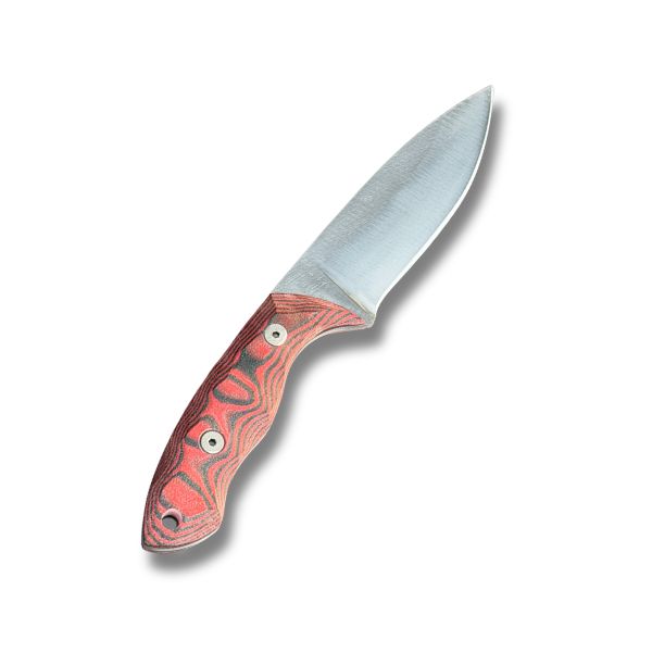 Snake River Knife - High Carbon Steel - Red/Black G10