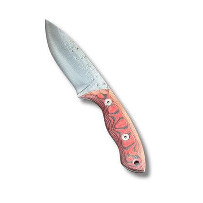 Snake River Knife - High Carbon Steel - Red/Black G10